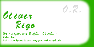 oliver rigo business card